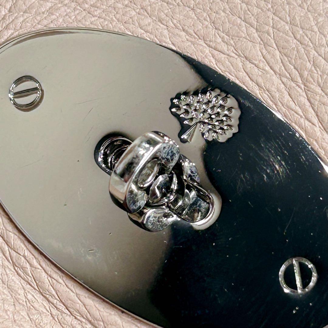 MULBERRY Shoulder Bag Purse 2way Bayswater Leather Beige Authentic