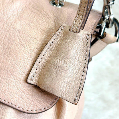 MULBERRY Shoulder Bag Purse 2way Bayswater Leather Beige Authentic
