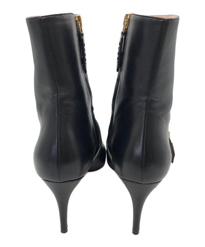 GUCCI Boots Shoes Sherry Line EU 37 US 7 Black Authentic