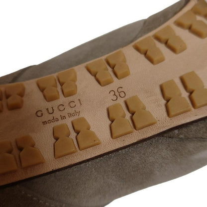 GUCCI Short Boots Shoes EU 36 US 6 Mouton Gray Beige Authentic