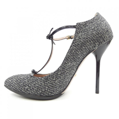 GUCCI Shoes Pumps Heel EU 37.5 US 7.5 Black Authentic