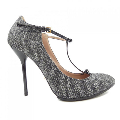 GUCCI Shoes Pumps Heel EU 37.5 US 7.5 Black Authentic