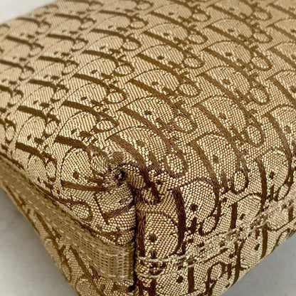 Christian Dior Handbag Trotter Accessory Pouch Shoulder Purse Canvas Beige Auth