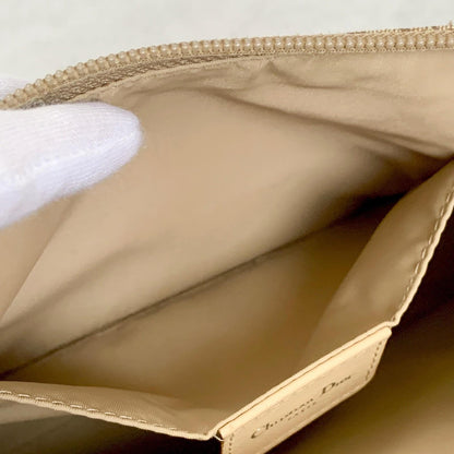 Christian Dior Handbag Trotter Accessory Pouch Shoulder Purse Canvas Beige Auth