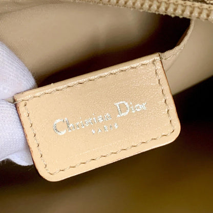 Christian Dior Handbag Trotter Accessory Pouch Shoulder Purse Canvas Beige Auth