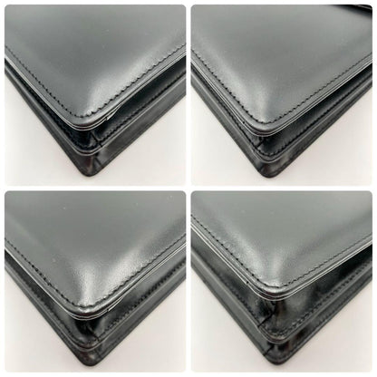 VERSACE Hand Bag Tote Purse Medusa Leather Black Authentic