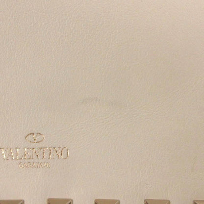 Valentino Garavani Shoulder Bag Purse Rockstuds Leather Off White Authentic