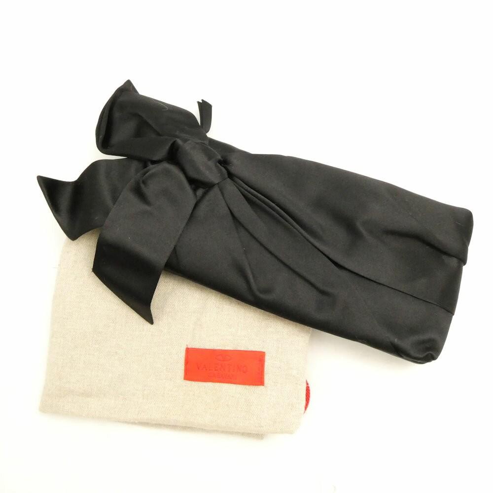 Valentino Garavani Clutch Bag Second Bag Black Authentic