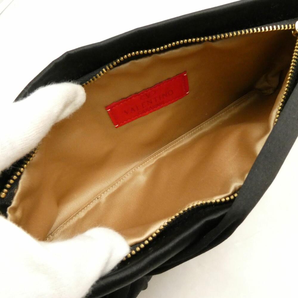 Valentino Garavani Clutch Bag Second Bag Black Authentic