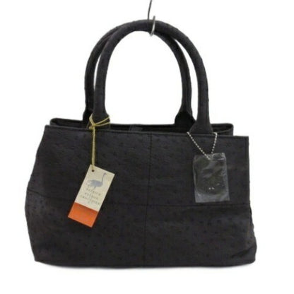 Reo Valentino Hand Bag Tote Purse Leather Dark Brown Authentic