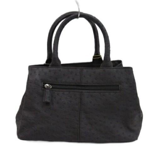 Reo Valentino Hand Bag Tote Purse Leather Dark Brown Authentic