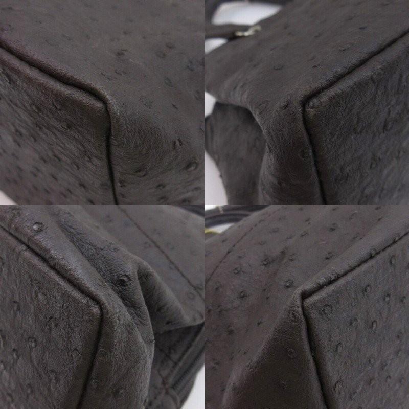 Reo Valentino Hand Bag Tote Purse Leather Dark Brown Authentic