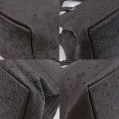 Reo Valentino Hand Bag Tote Purse Leather Dark Brown Authentic