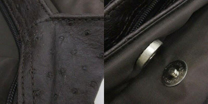 Reo Valentino Hand Bag Tote Purse Leather Dark Brown Authentic