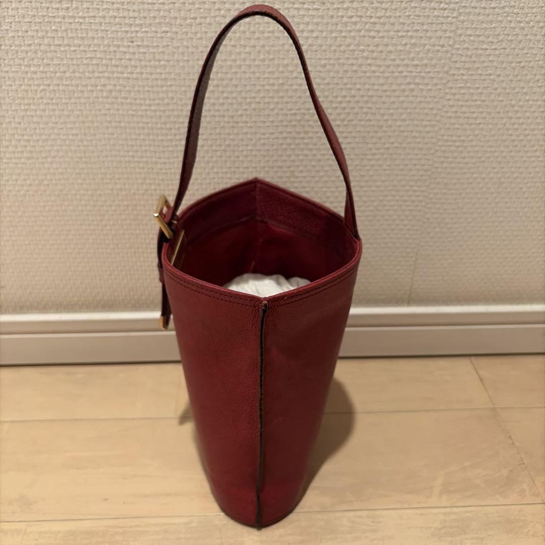 Valentino Garavani Hand Bag Tote Purse Leather Red Authentic