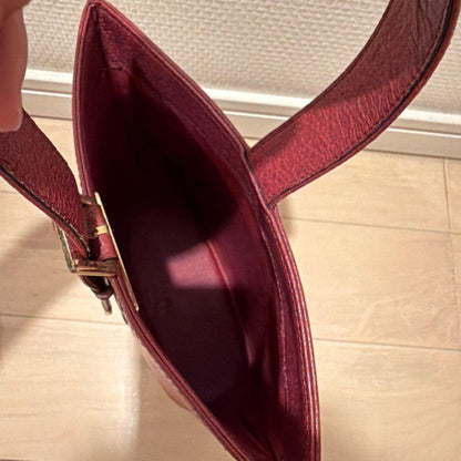 Valentino Garavani Hand Bag Tote Purse Leather Red Authentic