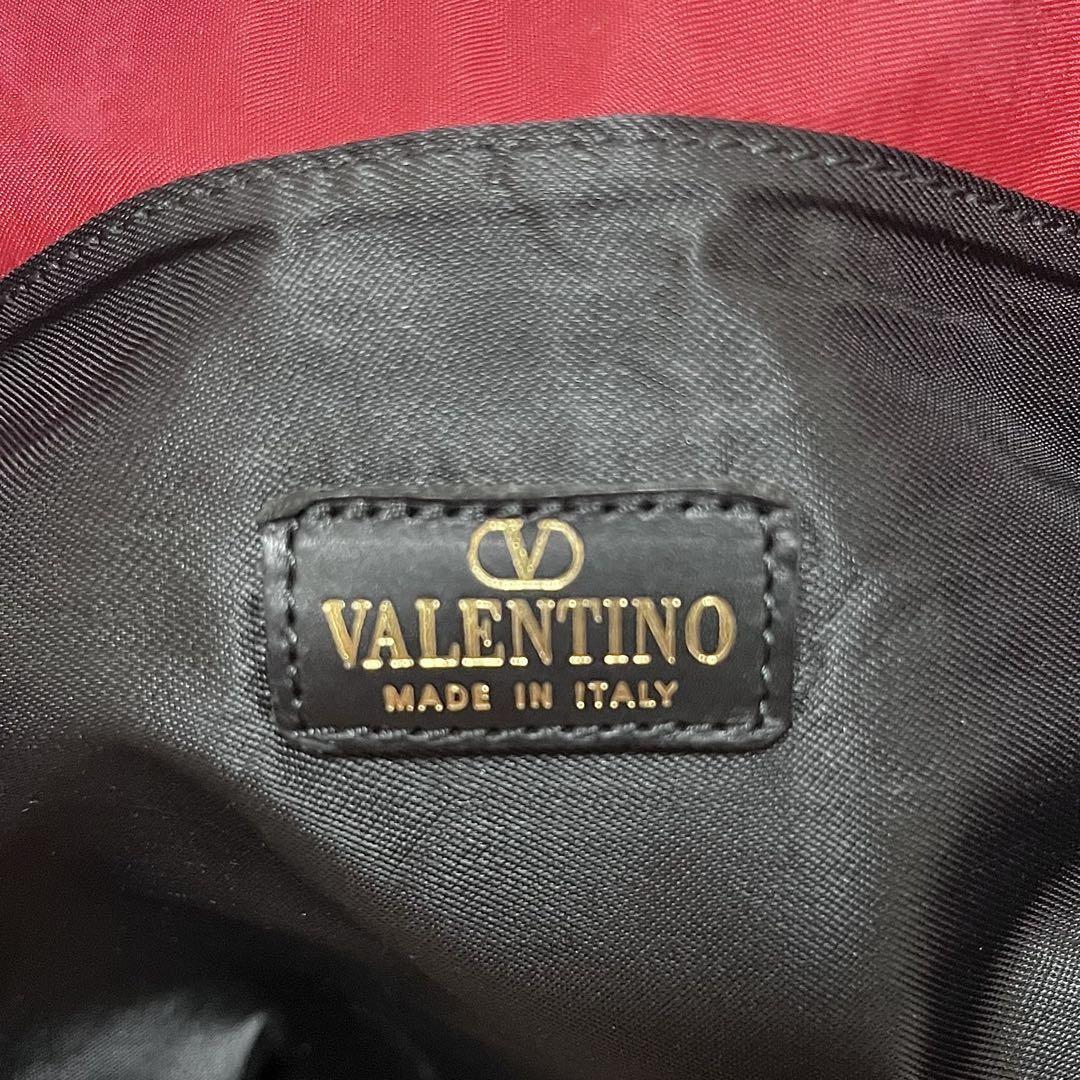 Valentino Garavani Shoulder Bag Purse Logo Nylon Red Authentic