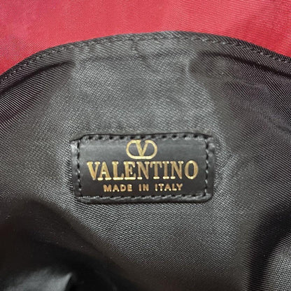 Valentino Garavani Shoulder Bag Purse Logo Nylon Red Authentic