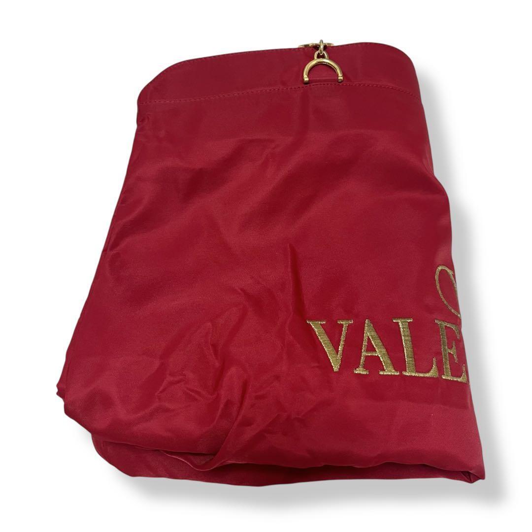 Valentino Garavani Shoulder Bag Purse Logo Nylon Red Authentic