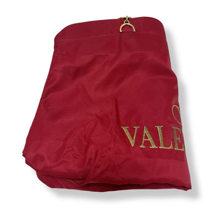 Valentino Garavani Shoulder Bag Purse Logo Nylon Red Authentic