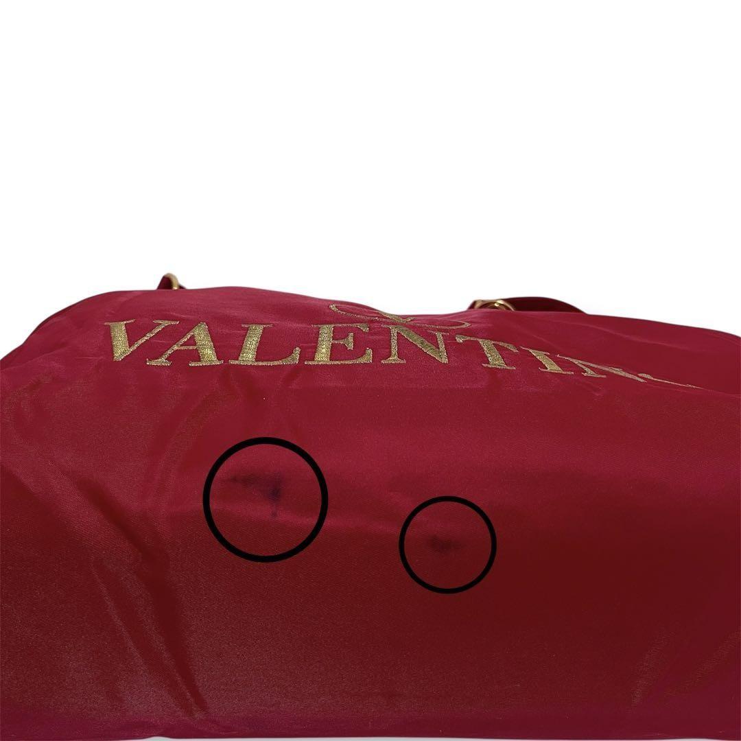 Valentino Garavani Shoulder Bag Purse Logo Nylon Red Authentic