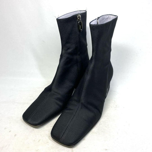 GUCCI Short Boots Shoes EU 36.5 US 6.5 Nylon Black Authentic