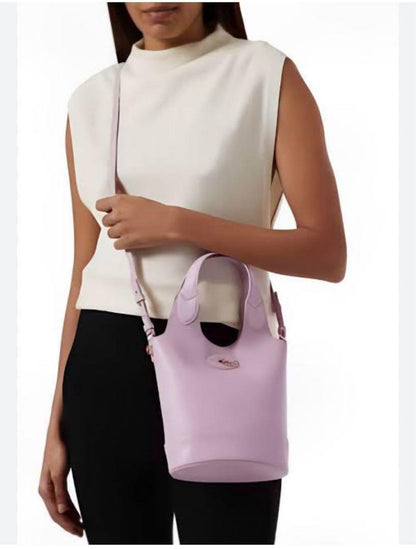 MULBERRY Hand Bag Tote Purse Leather Lilac Blossom Authentic