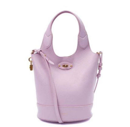 MULBERRY Hand Bag Tote Purse Leather Lilac Blossom Authentic