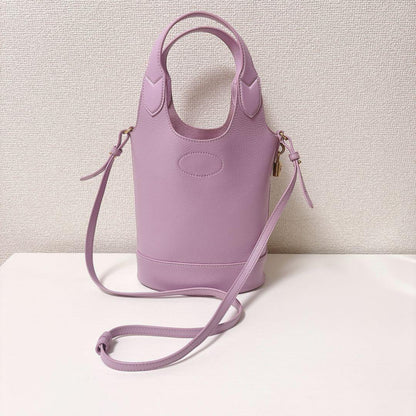 MULBERRY Hand Bag Tote Purse Leather Lilac Blossom Authentic