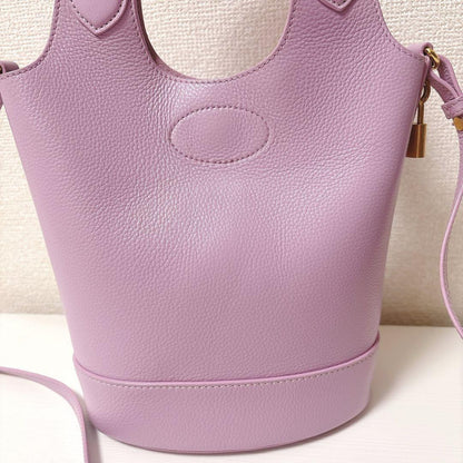 MULBERRY Hand Bag Tote Purse Leather Lilac Blossom Authentic
