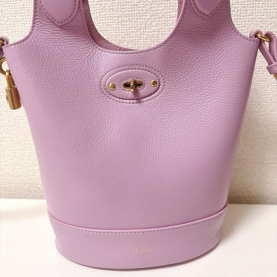 MULBERRY Hand Bag Tote Purse Leather Lilac Blossom Authentic