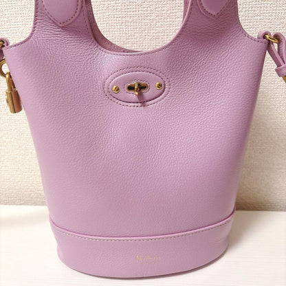 MULBERRY Hand Bag Tote Purse Leather Lilac Blossom Authentic