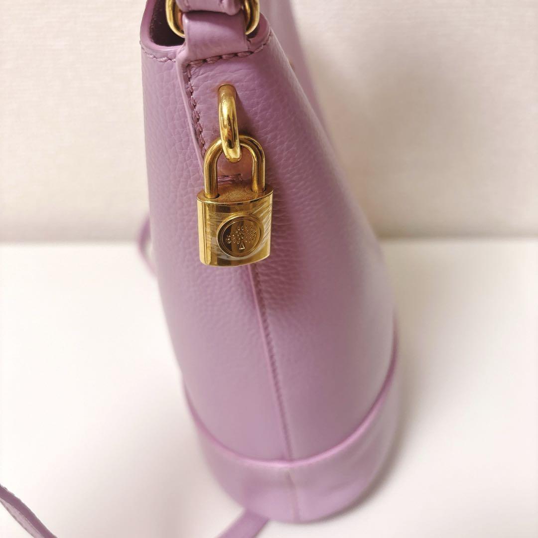 MULBERRY Hand Bag Tote Purse Leather Lilac Blossom Authentic