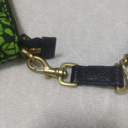 MULBERRY Shoulder Bag Purse Chain Green Black Authentic