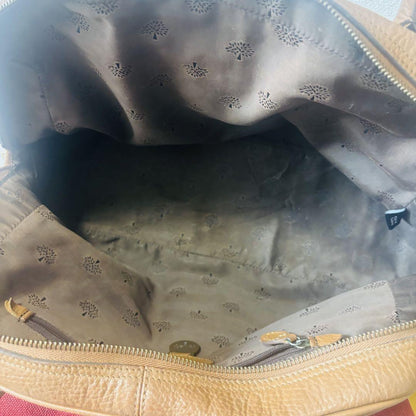 MULBERRY Hand Bag Tote Purse Turn Lock Leather Brown Authentic