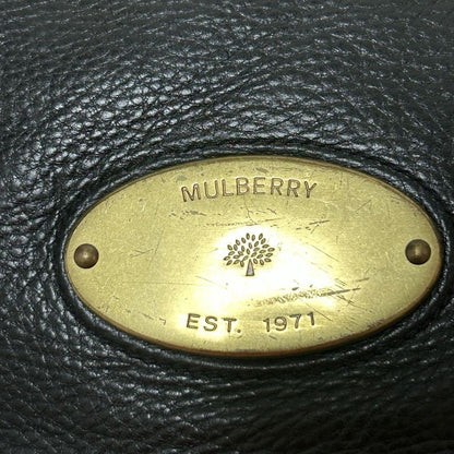 MULBERRY Shoulder Bag Purse Leather Black Authentic