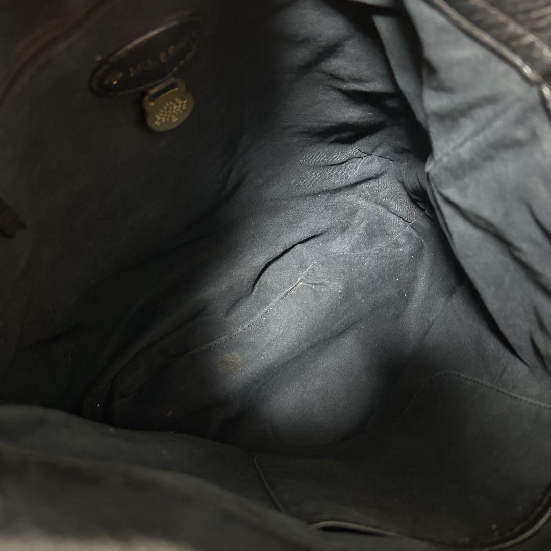 MULBERRY Shoulder Bag Purse Leather Black Authentic