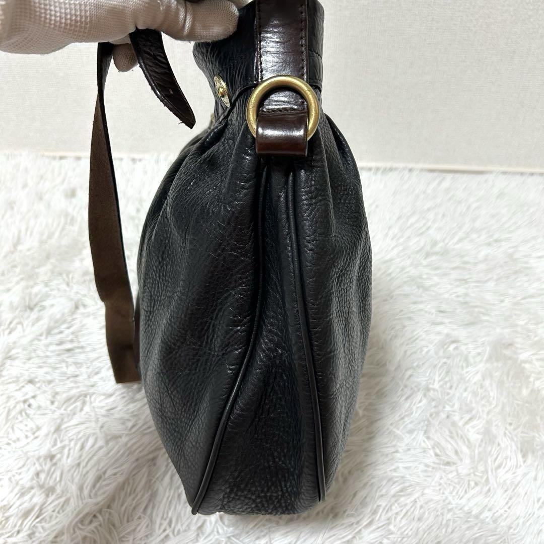 MULBERRY Shoulder Bag Purse Leather Black Authentic