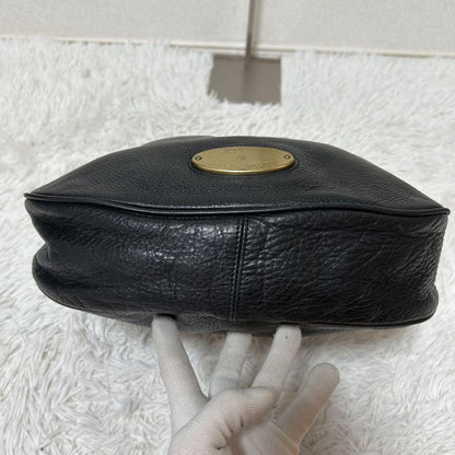 MULBERRY Shoulder Bag Purse Leather Black Authentic