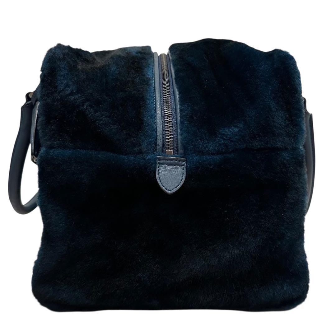 MULBERRY Hand Bag Tote Purse Bayswater Leather Navy Authentic