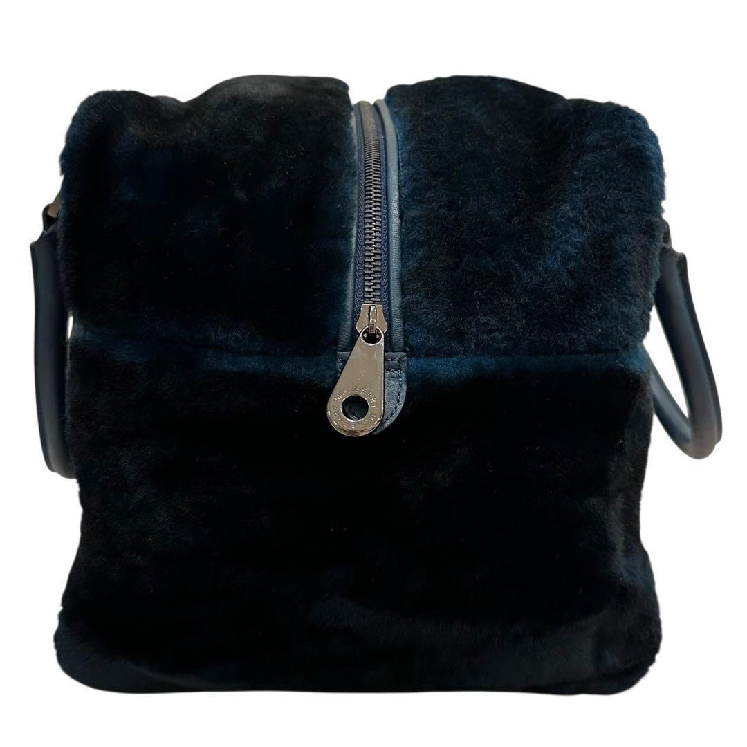 MULBERRY Hand Bag Tote Purse Bayswater Leather Navy Authentic