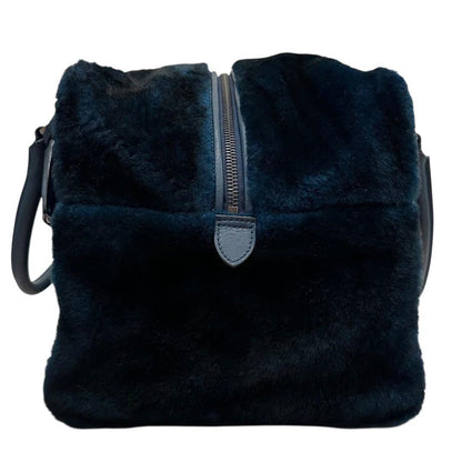 MULBERRY Hand Bag Tote Purse Bayswater Leather Navy Authentic