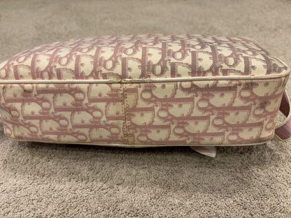 Christian Dior Shoulder Bag Purse Trotter No.1 Canvas Pink Authentic
