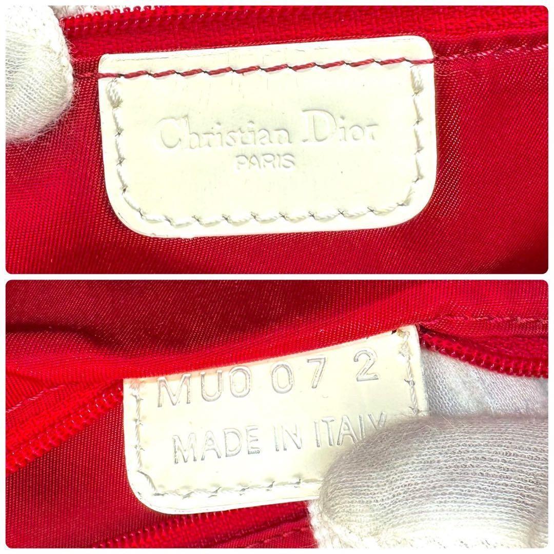 Christian Dior Hand Bag Tote Purse Trotter Canvas Red Authentic