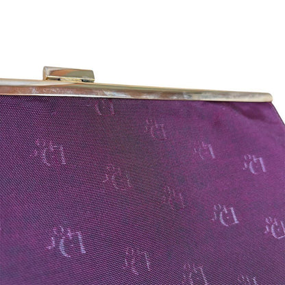 Christian Dior Clutch Bag Second Bag Logo Burgundy Authentic