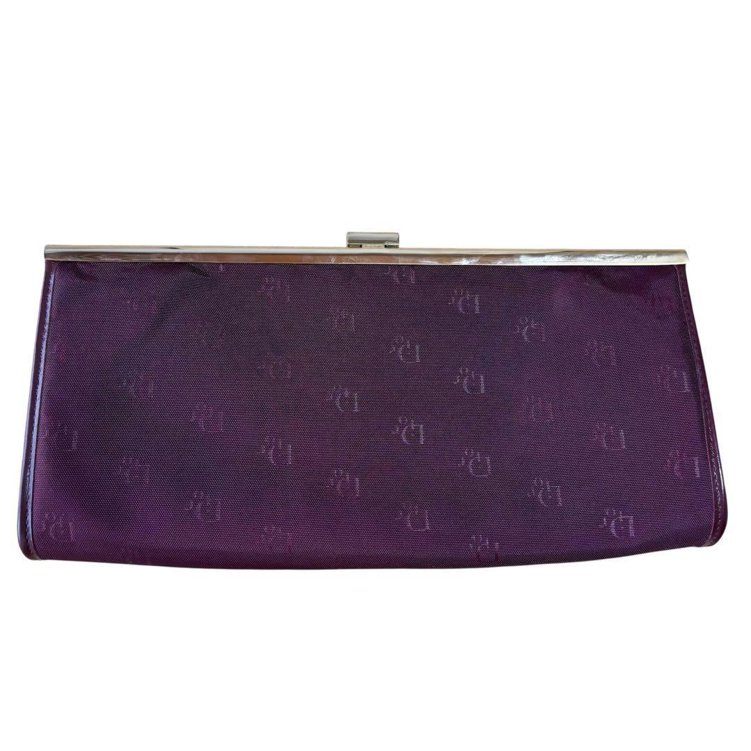 Christian Dior Clutch Bag Second Bag Logo Burgundy Authentic