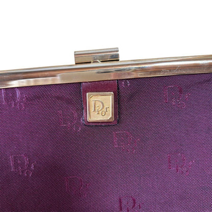 Christian Dior Clutch Bag Second Bag Logo Burgundy Authentic
