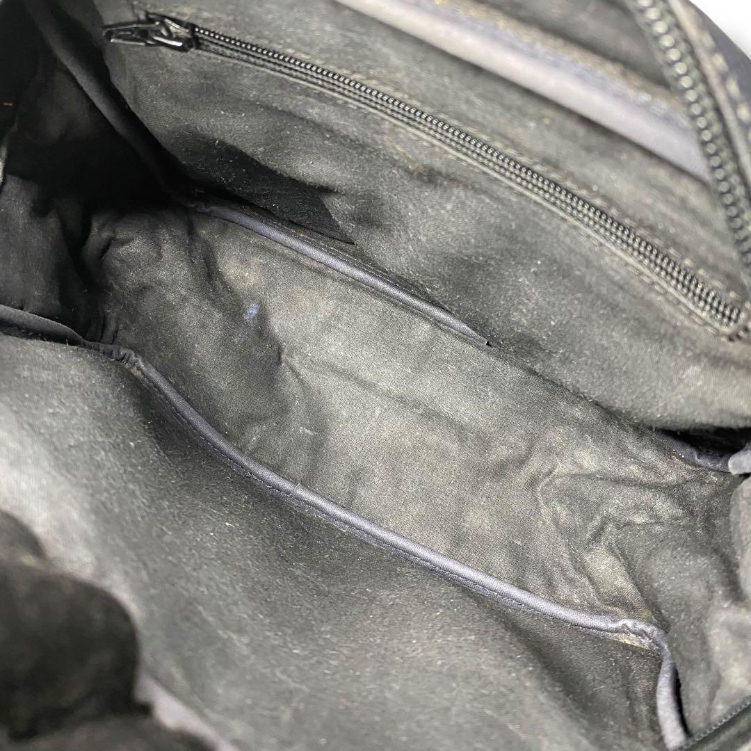 Christian Dior Hand Bag Tote Purse Cannage Nylon Black Authentic