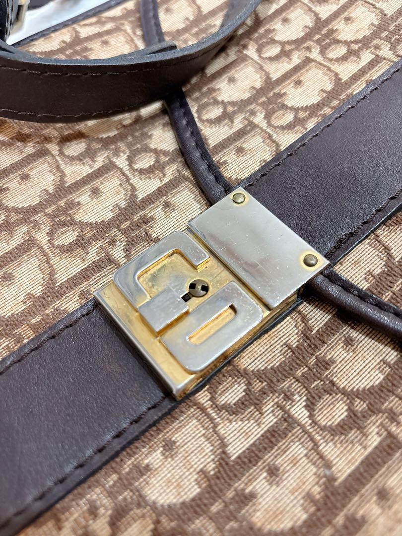 Christian Dior Shoulder Bag Purse Trotter Brown Authentic