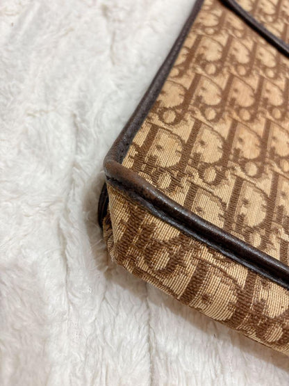 Christian Dior Shoulder Bag Purse Trotter Brown Authentic